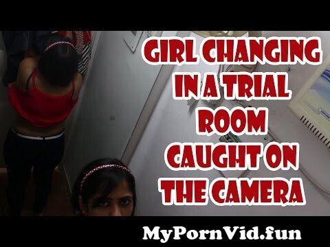 Girl on shopping spied on changing room spy camera