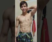 Boy muscle workout