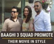 Baaghi 3 co-actors Ankita Lokhande and Riteish Deshmukh were recently snapped at their film promotions along with director Ahmed Khan. The squad looked absolutely stylish as they patiently posed for the paparazzi. Watch the video for more.