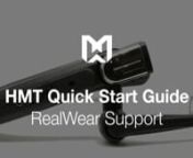 Getting started with your RealWear HMT-1 or intrinsically safe RealWear HMT-1Z1. This video cover basic startup procedures, including device overview, adjusting the boom arm for the dominant eye, installing a head strap, and adjusting the boom arm to reduce eye strain and maximize visibility.nThis video will assist anybody looking to get their industrial wearable ready for work right out of the box.