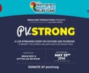 On Saturday, May 23rd, 2020 at 2PM CST, Brian Kent Productions in association with Vallarta Pride present “PV STRONG”, a Live-Streamed YouTube and Facebook Event to benefit the Puerto Vallarta Nightlife Relief Fund hosted by Billboard Recording Artist, Brian Kent and Drag Cabaret Sensation, Sutton Lee Seymour. nnThe event will feature performances and appearances by several local and international LGBTQ celebrities including Shangela, Eliad Cohen, Ross Matthews, Brooke Lynn Hytes, Debby Holi