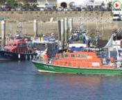 Belle-ile-en-mer et ses sauveteurs. Rapide accostage dominical à Quiberon Port-Maria pour la vedette de sauvetage SNS 096