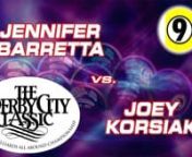 Barretta had slow start, but finished strong.nnJennifer Barretta (.811) def. Joey Korsiak (.737)9-8nCommentators: Mark Wilson, Bill HendrixsonnnWhat: The 2020 Derby City ClassicnWhere: Diamond/Cyclop Arena at Caesar&#39;s Southern Indiana Hotel and Casino, Elizabeth, INnWhen: January 24 - February 1, 2020nnThe 22nd Annual Derby City Classic - nine days of 4 disciplines: 9-ball, one-pocket, banks, and the Diamond Bigfoot 10-Ball Challenge.Players at the 2020 Derby City Classic include Lee Vann Co