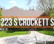 https://www.trianglerealtyllc.com/listings/3223-crockett-street/nn�NEW LISTING �3223 S Crockett St, Amarillo, TXnThis GORGEOUS home in Wolflin rebuilt in 2007 by Dick Graham has an incredible floor plan. Home features 4 bedrooms, 4 bathrooms, and a 3 car oversized garage with large climate-controlled storage and underground storm shelter. L/R has great light, 10&#39; ceilings, hardwood, and beautiful crown molding and opens to both a back patio with F/P and a side patio. The study/media room is