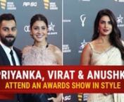Bollywood&#39;s &#39;It&#39; couple Virat Kohli and Anushka Sharma were spotted at an award function last night. It was a sports event hosted by Virat Kohli and Sanjiv Goenka. Anushka Sharma was last seen in Zero alongside Shah Rukh Khan and Katrina Kaif. She turned producer back in 2014 with Clean Slate Films. Priyanka Chopra Jonas also made an appearance at the award show. She looked gorgeous in her saree. The actress will be seen opposite Farhan Akhtar in The Sky Is Pink with Rohit Saraf and Zaira Wasim.