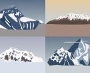 A 2 minute video produced in collaboration with Visual.ly that represents some stats from mountains around the World from Everest to Kilimanjaro. nnClient: Visual.lynCreative, illustrations and animation: Al BoardmannMusic: Andrea Baroni