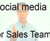 Yes, social media for sales teams can be effective. Yet I hear it all the time: