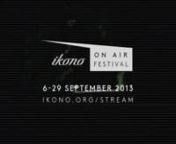 ikono has invited leading art professionals and institutions to present a curated selection of films and video artists within the festival. Here&#39;s a preview of the selections: enjoy!nnFeaturing the following works: nnCarlos Irijalba, &#39;Inertia&#39;nClare Langan, &#39;The Floating World&#39;nLevi van Veluw, &#39;Origin of the Beginning&#39;nEelco Brand, &#39;N.Movi&#39;nJanet Biggs, &#39;Airs Above the Ground&#39;nWilliam Lamson, &#39;Emerge&#39;nnContact and screening platform: Blinkvideonhttp://www.blinkvideo.de/