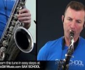 http://www.mcgillmusic.comnSAX SCHOOLnCheck out this new exerpt from the full step by step lesson in Sax School.nnSax School is an amazing online saxophone lesson resource with more than 200 step by step video lessons showing you how to play saxophone from beginner to advanced. Lessons are for Alto and Tenor sax and include sheet music.nnStart your free 30 day trial today at www.mcgillmusic.comnnPresented by Nigel McGillnSAX SCHOOLnhttp://www.mcgillmusic.com