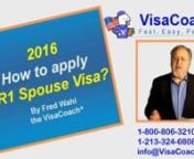 https://www.visacoach.com/cr1-visa/ If your spouse is not a citizen of the United States and you plan to bring her to live in the United States, then you must file a petition with USCIS on behalf of your spouse. After the petition is approved, your spouse must obtain a visa issued at a U.S. Embassy or consulate abroad.This visa is called a CR-1 visa.. The following is an explanation of the procedures and steps needed to be followed.nTo Schedule your Free Case Evaluation with the Visa Coachnvis