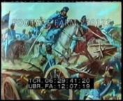 NOTE:FOR ORDERING See:www.footagefarm.co.uk or contact us at:Info@Footagefarm.co.uknTitlesn00:00:12t06:29:26Paintings:Revolutionary War soldiers in winter; Cavalry fighting Mexicans fighting over Texas; Civil War; Indian Fighting; Spanish American War in Cuba; WWI; WWII; Korean War;n00:02:12t06:31:26Montage:US GI /infantry soldiers unloading chairsMCU Shirtless Black playing guitar; putting up tent; cleaning rifle in Vietnam cemetery, CU sweating face, eating from can in bamboo /