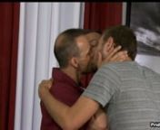 3 hot gay guys kissing at the barber&#39;s shop :D