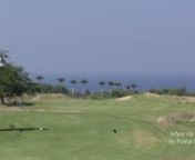 15th hole - par 4, 317-437 yards. nWith its seemingly endless views and dramatic elevation changes beginning at sea level and rising to 700 feet, Hapuna Golf Course nestles into the rugged desert terrain above the west shore of Hawaii&#39;s Big Island. This Arnold Palmer / Ed Seay golf course is a championship