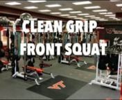 This video is used to demonstrate clean grip and cross grip front squat technique.