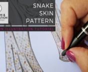 ENGLISH: In this tutorial I&#39;m gonna show you how I painted a scarf with snakeskin pattern.nnESPAÑOL: En este tutorial, voy a mostrarte cómo pinté una bufanda con estampado de piel de serpiente.nnITALIANO: In questo tutorial ti mostrerò come ho dipinto una sciarpa con motivo a pelle di serpente.nnBy illustrator © Paola Castillo (http://fashionandillustration.com/).nMusic: Running Waters - Jason ShawnEdition: Paola Castillo