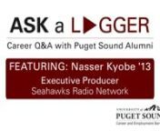 Curious about communications careers in professional sports? Nasser Kyobe &#39;13 has held marketing, promotions, and broadcasting roles with the Seattle Storm, Seattle Mariners, Houston Astros, and 710 ESPN radio. Now, as an Executive Producer for the Seahawks Radio Network, Nasser produces game-day and weekly radio programming for the Seattle Seahawks. Go Hawks!n01:05Please describe your role.n03:15What was your path into this role?n08:40What advice do you have for current students who