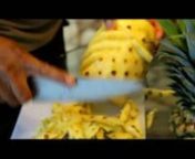 I’m sure we all have a different way of cutting a pineapple, yesterday I was lucky enough to video and photograph PaNoy cutting one.I also cut my pineapple this way, and it’s referred to cutting a pineapple like the local.