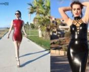LatexFashionTV’s sixth and final day in Spain with Rhi-Vamp’d wearing Bright&amp;Shiny latex (red dress), Westward Bound (silver set), C**T top by Pretty Deviant Clothing and Batgirl outfit by Shhh! Couture. Valis Volkova wears latex from Zhyon (blue top &amp; skirt) and Cathouse Clothing (long latex dress and halter top). Hayley Lloyd wears Obsidium Latex and Cassie wears Strawberry Panda Latex.nnWe’ve been in Spain all week shooting a latex fashion documentary with models Valis Volkova,