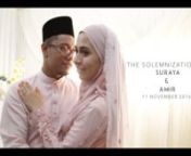 THE SOLEMNIZATION OF SURAYA & AMIR from baju putih