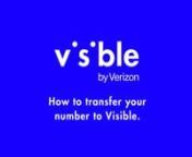 Transferring your phone number to Visible is easy. And with eSIM, it&#39;s even easier!nnThis video will walk you through the steps to successfully port your phone number from your old carrier to the Visible network.
