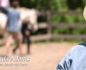 Linda Adams of Booth Hill Farm talks about the benefits of therapeutic riding for children with special needs and why she started the program at Booth Hill Farm