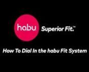 How to dial in the habu Fit System.