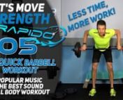 Fast transitions and ALL muscle groups you would normally expect in a full Strength class! Take more weight than you&#39;d normally take and you&#39;ll have quite an intense workout! (find the full version here: https://youtu.be/lSMLgG0WJJs )nnUsed my brand new camera to tape this class... Unfortunately I kept the resolution while filming too low, so it might look more