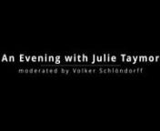 On this special evening, award-winning director and designer Julie Taymor offers insights into her groundbreaking work on stage and screen. Join us for an exclusive conversation with Julie Taymor as she shares insights into her creative process and the inspirations behind some of her most iconic productions. From
