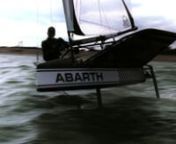 British Moth sailor, Simon Payne, pulls out all the stops at Hayling Island Sailing Club in July this year.