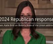 The Republican response to the 2024 SOTU given by wife, mom, and Alabama Senator, Katie Britt, provided satiric gold for SNL, delivered by no less than Scarlett Johansen. Also included : MSNBC analysis of speech by Chris Hayes and some of Senator Katie&#39;s over-the-top direct remarks. The final audio sequence includes Biden&#39;s campaign promo from the day after SOTU.