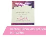 https://www.pinkcherry.com/products/intense-clitoral-arousal-serum-1oz (PinkCherry US) nhttps://www.pinkcherry.ca/products/intense-clitoral-arousal-serum-1oz (PinkCherry Canada)nnContaining a very special blend of peppermint oil, goji fruit extract and witch hazel, Intimate Earth&#39;s Intense Clitoral Gel greatly intensifies sensation to the be-all-end-all of female sweet spots.nnNaturally drawing blood to the clitoris, awakening nerve endings and enhancing sensitivity during sex, foreplay and self