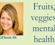 Fruits, veggies, mental healthnnAcademic journal articles aren’t known for being inspiring, but this paragraph made me say “whoa”.It does such a beautiful job of summarizing the findings on how fruit and vegetable intake (FVI) can affect mental health in numerous different ways:nn“There is now good evidence that higher FVI is related to better mental health. Research has established that people who eat more fruits and vegetables have a lower incidence of mental disorders, including low
