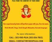 VideoPuja is the #1 virtual Hindu priest service provider that offers a range of religious services - from access to Hindu priests, classical singing classes, puja item supply and many more - with one goal - to make your Puja experience convenient and blissful. Book a Puja on our site and on the day and time of the Puja, our experienced Pujaris will walk you through every step of performing each ritual, over Video (Zoom.us) with utmost sincerity and sanctity. Contact us and we will be happy to c