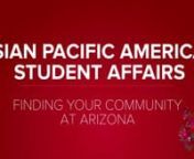 What is it like to attend Arizona as an Asian Pacific Islander Desi American on campus? Find out more about the cultural center&#39;s resources and initiatives offered to students. APASA will also highlight the Living Learning Community - APIDA Scholars and scholarship process offered by Asian American Faculty Staff Alumni.