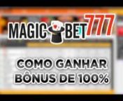 Como Ganhar Bônus de 100% para Cassino no Magicbet777nnCadastre-se: https://bit.ly/cadastre-se13nnConheça os jogos: https://bit.ly/3rnQKtKnnInstruções:nnFaça o login com suas credenciais em magicbet777.comnApós fazer o login, clicar na aba promoções, ou acesse o link https://magicbet777.com/ca/casino-online/casino-promotions.nDepois de ativar a promoção, você deve inserir a quantia que você gostaria de ser usada para a promoção. Você não precisa usar todo o seu valor depositado.n