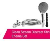 https://www.pinkcherry.com/products/clean-stream-discreet-shower-enema-set (PinkCherry USA)nhttps://www.pinkcherry.ca/products/clean-stream-discreet-shower-enema-set (PinkCherry Canada)nnWhen we talk about anal sex and general butt-focused merriment, as we often do, cleanliness is a topic that usually tends to come up. For many people, feeling squeaky clean around back is key to feeling sexy and confident during anal play - that&#39;s just a fact! The Discreet Shower Enema Set from Clean Stream not
