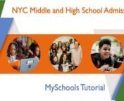 In this video, learn how to create a MySchools account for students entering middle or high school. Learn more at schools.nyc.gov/Middle, schools.nyc.gov/High, and schools.nyc.gov/SHS.