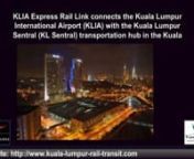 KLIA Express Rail Link: http://giap.me/mi : Amazing ERL is the incredibly speedy express train from Kuala Lumpur KL Sentral to Kuala Lumpur International Airport KLIA in 28 minutes. Check out our http://giap.me/nt6iKLIA Express Rail Link video.nnThe 2 lines of speedy KLIA ERL are non-stop KLIA Express and also KLIA Transit.nnThe particular KLIA Express is definitely a top quality non-stop super fast train service that links Kuala Lumpur International Airport, KLIA and busy Kuala Lumpur City Ai