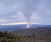 Short crude time lapse video from Hawaii Volcanoes National Park. Kilauea volcano, Halemaumau lava lake plume at sunrise on a still cloudy morning. Shot with my old Nikon D200 and the 10.5 mm 2.8 lens. The plume was spreading all over the summit area causing the foggy conditions.nnNikon D800 images from this visit can be viewed here.nhttp://lavapix.com/gallery/11-03-12-hvnp/nnBlog post viewed here.nhttp://lavapix.wordpress.com/2012/11/14/11-03-12-hvnp/nn2012 © Bryan Lowry / lavapix.com