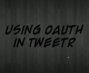 This Tutorial will show you how to use the OAuth functionality in the Tweetr Library in order to allow people to authorize your application to send a statusUpdate. Project Homepage: http://tweetr.swfjunkie.com. Example Project Download: http://wiki.swfjunkie.com/tweetr:hotwos:using-oauth