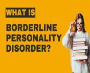 A quick summary about Borderline Personality Disorder, or BPD, one of the many personality trait-based DSM diagnoses. In this video I try to show some of the difficulties of living with BPD, as well as a bit about treatment of the condition.&#60;br/&#62;&#60;br/&#62;Source: About Medicine