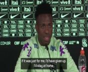 Vinicius Junior was applauded by journalists after an emotional speech on racism in football.