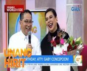 Maligayarang kaarawan sa ating Kapuso sa Batas, Atty. Gaby Concepcion.&#60;br/&#62;&#60;br/&#62;May hatid na sorpresa ang Unang Hirit sa kanya! Panoorin ang video.&#60;br/&#62;&#60;br/&#62;&#60;br/&#62;Hosted by the country’s top anchors and hosts, &#39;Unang Hirit&#39; is a weekday morning show that provides its viewers with a daily dose of news and practical feature stories.&#60;br/&#62;&#60;br/&#62;Watch it from Monday to Friday, 5:30 AM on GMA Network! Subscribe to youtube.com/gmapublicaffairs for our full episodes.&#60;br/&#62;