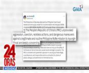 Lubha raw nakakabahala ang ginawa ng China sa Ayungin Shoal kanina, ayon kay PCG Spokesperson for the West Philippine Sea Commodore Jay Tarriela.&#60;br/&#62;&#60;br/&#62;&#60;br/&#62;24 Oras Weekend is GMA Network’s flagship newscast, anchored by Ivan Mayrina and Pia Arcangel. It airs on GMA-7, Saturdays and Sundays at 5:30 PM (PHL Time). For more videos from 24 Oras Weekend, visit http://www.gmanews.tv/24orasweekend.&#60;br/&#62;&#60;br/&#62;#GMAIntegratedNews #KapusoStream&#60;br/&#62;&#60;br/&#62;Breaking news and stories from the Philippines and abroad:&#60;br/&#62;GMA Integrated News Portal: http://www.gmanews.tv&#60;br/&#62;Facebook: http://www.facebook.com/gmanews&#60;br/&#62;TikTok: https://www.tiktok.com/@gmanews&#60;br/&#62;Twitter: http://www.twitter.com/gmanews&#60;br/&#62;Instagram: http://www.instagram.com/gmanews&#60;br/&#62;&#60;br/&#62;GMA Network Kapuso programs on GMA Pinoy TV: https://gmapinoytv.com/subscribe