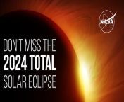 On April 8, 2024, a total solar eclipse will travel through Mexico, cross the United States from Texas to Maine, and exit North America along Canada’s Atlantic coast.&#60;br/&#62;&#60;br/&#62;A total solar eclipse occurs when the Moon passes between the Sun and Earth and briefly covers the full disk of the Sun. This reveals the Sun’s wispy, white outer atmosphere, called the corona.&#60;br/&#62;&#60;br/&#62;Not in the path of the eclipse? Watch with NASA from anywhere in the world. We will provide live broadcast coverage on April 8 from 1:00 p.m. to 4:00 p.m. EDT (1700 to 2000 UTC) on NASA TV, NASA.gov, the NASA app, and right here on YouTube: go.nasa.gov/3OI7nLF &#60;br/&#62;&#60;br/&#62;Weather permitting, people throughout most of North and Central America, including all of the contiguous United States, will be able to view at least a partial solar eclipse. A partial solar eclipse is when the Moon only covers part of the Sun. People in Hawaii and parts of Alaska will also experience a partial solar eclipse. Click here to learn more about when and where the solar eclipse will be visible: go.nasa.gov/Eclipse2024Map&#60;br/&#62;&#60;br/&#62;WARNING: Except during the brief total phase of a total solar eclipse, when the Moon completely blocks the Sun’s bright face, it is not safe to look directly at the Sun without specialized eye protection for solar viewing. Indirect viewing methods, such as pinhole projectors, can also be used to experience an eclipse. For more on how to safely view this eclipse: go.nasa.gov/Eclipse2024Safety&#60;br/&#62;&#60;br/&#62;Learn more about the upcoming total solar eclipse: go.nasa.gov/Eclipse2024&#60;br/&#62;&#60;br/&#62;Credit: NASA&#60;br/&#62;Producer: Beth Anthony&#60;br/&#62;Music: “Fallout Instrumental” by Christopher James Brett [PRS] via Universal Production Music