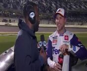 Denny Hamlin gives kudos to his teammate Christopher Bell after he comes up just short in Duel 2 at Daytona.