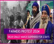 On February 21, a protesting farmer reportedly died. Many were left injured as Haryana Police used tear gas shells. However, the Haryana Police have denied any casualties, reported IANS. The protesting farmers announced that they have suspended the &#39;Delhi Chalo&#39; march for two days. Farmers have been protesting at the Shambhu border and Khanauri Points on Punjab’s border with Haryana. Their demands include minimum support price (MSP) for crops among many other issues. Earlier in the day, Union Agriculture Minister Arjun Munda said that the government is ready to discuss all issues raised by the farmers. Watch the video to know more.&#60;br/&#62;