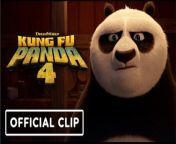 A fight breaks out in a tavern and Po shows off some sick moves in this clip from Kung Fu Panda 4, an upcoming animated comedy adventure movie featuring the voice talents of Jack Black as Po, Awkwafina, and Viola Davis. The film also features the voice talents of returning stars Academy Award winner Dustin Hoffman as Kung Fu master, Shifu; James Hong (Everything Everywhere All at Once) as Po’s adoptive father, Mr. Ping; Academy Award nominee Bryan Cranston as Po’s birth father, Li, and Emmy Award nominee Ian McShane as Tai Lung, Shifu’s former student and arch-nemesis. Oscar winner Ke Huy Quan (Everything Everywhere All at Once) joins the ensemble as a new character, Han, the leader of the Den of Thieves.&#60;br/&#62;&#60;br/&#62;After three death-defying adventures defeating world-class villains with his unmatched courage and mad martial arts skills, Po, the Dragon Warrior (Golden Globe nominee Jack Black), is called upon by destiny to … give it a rest already. More specifically, he’s tapped to become the Spiritual Leader of the Valley of Peace.&#60;br/&#62;&#60;br/&#62;That poses a couple of obvious problems. First, Po knows as much about spiritual leadership as he does about the paleo diet, and second, he needs to quickly find and train a new Dragon Warrior before he can assume his new lofty position.&#60;br/&#62;&#60;br/&#62;Even worse, there’s been a recent sighting of a wicked, powerful sorceress, Chameleon (Oscar winner Viola Davis), a tiny lizard who can shapeshift into any creature, large or small. And Chameleon has her greedy, beady little eyes on Po’s Staff of Wisdom, which would give her the power to re-summon all the master villains whom Po has vanquished to the spirit realm.&#60;br/&#62;&#60;br/&#62;So, Po’s going to need some help. He finds it (kinda?) in the form of crafty, quick-witted thief Zhen (Golden Globe winner Awkwafina), a corsac fox who really gets under Po’s fur but whose skills will prove invaluable. In their quest to protect the Valley of Peace from Chameleon’s reptilian claws, this comedic odd-couple duo will have to work together. In the process, Po will discover that heroes can be found in the most unexpected places.&#60;br/&#62;&#60;br/&#62;Kung Fu Panda 4 is directed by Mike Mitchell (DreamWorks Animation’s Trolls, Shrek Forever After) and produced by Rebecca Huntley (DreamWorks Animation’s The Bad Guys). The film’s co-director is Stephanie Ma Stine (She-Ra and the Princesses of Power). &#60;br/&#62;&#60;br/&#62;Kung Fu Panda 4 opens in theaters on March 8, 2024.