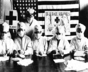 This Day in History: , First Cases Reported in &#60;br/&#62;Deadly Influenza Pandemic.&#60;br/&#62;March 11, 1918.&#60;br/&#62;Private Albert Glitchell &#60;br/&#62;reported flu-like symptoms at &#60;br/&#62;the Fort Riley hospital in Kansas.&#60;br/&#62;Hours later, &#60;br/&#62;more than 100 soldiers on the &#60;br/&#62;base reported symptoms.&#60;br/&#62;The virulent influenza &#60;br/&#62;spread to other army bases, prisons &#60;br/&#62;and then across the Atlantic, where &#60;br/&#62;World War I continued to rage.&#60;br/&#62;The virus came to be known as Spanish flu. &#60;br/&#62;The influenza was responsible &#60;br/&#62;for eight million deaths in Spain.&#60;br/&#62;Even after the end of the war, &#60;br/&#62;Spanish flu continued to wreak international havoc.&#60;br/&#62;28 percent of Americans &#60;br/&#62;became infected. 675,000 Americans died.&#60;br/&#62;Worldwide, deaths due &#60;br/&#62;to the Spanish flu pandemic are &#60;br/&#62;estimated between 20 and 50 million