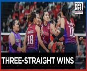 Flying Titans beat Chery Tiggo, capture 3rd straight win&#60;br/&#62;&#60;br/&#62;The Choco Mucho Flying Titans captured their third straight win after taking down the Chery Tiggo Crossovers in four sets, 25-9, 25-23, 20-25, 25-17, in the Premier Volleyball League (PVL) 2024 All-Filipino Conference at the PhilSports Arena on Saturday, March 2.&#60;br/&#62;&#60;br/&#62;Coach Dante Alinsunurin said he is grateful for his players’ hard work that resulted in the Choco Mucho’s win.&#60;br/&#62;&#60;br/&#62;Video by Nicole Anne D.G. Bugauisan&#60;br/&#62;&#60;br/&#62;&#60;br/&#62;Subscribe to The Manila Times Channel - https://tmt.ph/YTSubscribe&#60;br/&#62; &#60;br/&#62;Visit our website at https://www.manilatimes.net&#60;br/&#62; &#60;br/&#62; &#60;br/&#62;Follow us: &#60;br/&#62;Facebook - https://tmt.ph/facebook&#60;br/&#62; &#60;br/&#62;Instagram - https://tmt.ph/instagram&#60;br/&#62; &#60;br/&#62;Twitter - https://tmt.ph/twitter&#60;br/&#62; &#60;br/&#62;DailyMotion - https://tmt.ph/dailymotion&#60;br/&#62; &#60;br/&#62; &#60;br/&#62;Subscribe to our Digital Edition - https://tmt.ph/digital&#60;br/&#62; &#60;br/&#62; &#60;br/&#62;Check out our Podcasts: &#60;br/&#62;Spotify - https://tmt.ph/spotify&#60;br/&#62; &#60;br/&#62;Apple Podcasts - https://tmt.ph/applepodcasts&#60;br/&#62; &#60;br/&#62;Amazon Music - https://tmt.ph/amazonmusic&#60;br/&#62; &#60;br/&#62;Deezer: https://tmt.ph/deezer&#60;br/&#62;&#60;br/&#62;Tune In: https://tmt.ph/tunein&#60;br/&#62;&#60;br/&#62;#themanilatimes &#60;br/&#62;#philippines&#60;br/&#62;#volleyball &#60;br/&#62;#sports